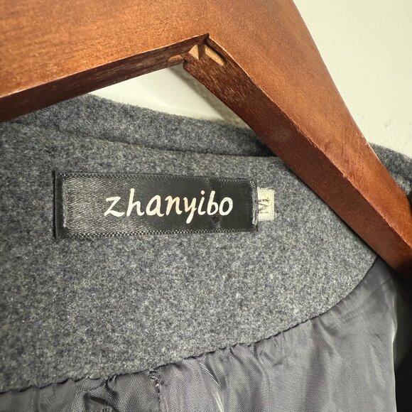Zhanyibo Gray Peacoat - M - Picture 8 of 8